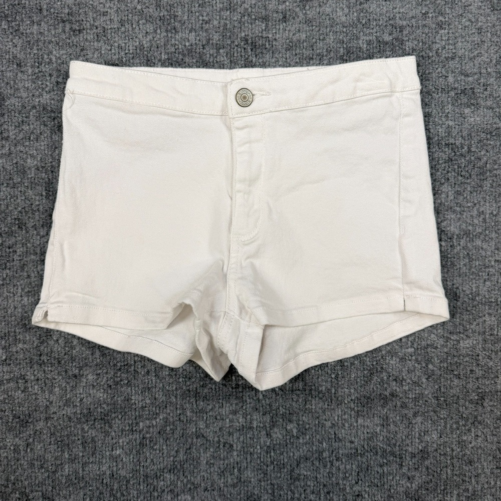 Blue Asphalt Womens Shorts Size 3 Low Rise White‎ Denim Stretch Y2K Preppy 2000s